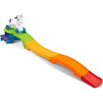 Step2 Einhorn-Auf- und -Ab-Achterbahn für Kinder, Rutschauto, Spielset für drinnen und draußen, aus robustem Kunststoff, maximales Gewicht 22,7 kg, für Kleinkinder von 2–5 Jahren, mehrfarbig