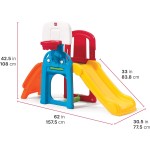 Step2 Game Time Sports Climber, Indoor-/Outdoor-Spielset für Kinder, Hinterhof-Spielplatzset, Rutsche, Kletterwand, Basketballkorb, Klettergerüst im Freien, für Kleinkinder von 2–6 Jahren Step2 Game Time Sports Climber, Indoor-/Outdoor-Spielset für Kinder, Hinterhof-Spielplatzset, Rutsche, Kletterwand, Basketballkorb, Klettergerüst im Freien, für Kleinkinder von 2–6 Jahren