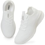 VAMJAM Herren-Laufschuhe, modische Sneakers – leichte, atmungsaktive, fliegende Strick-Schnür-Mesh-Wanderschuhe für Workout, Freizeit-Sportschuhe