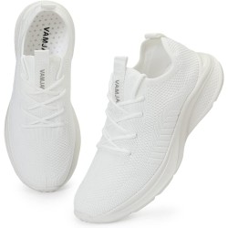 VAMJAM Herren-Laufschuhe, modische Sneakers – leichte, atmungsaktive, fliegende Strick-Schnür-Mesh-Wanderschuhe für Workout, Freizeit-Sportschuhe