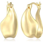 Amazon Essentials (Demi's Pick) Geformte Creolen für Damen – goldfarbener, feinversilberter, trendiger Schmuck Amazon Essentials (Demi's Pick) Geformte Creolen für Damen – goldfarbener, feinversilberter, trendiger Schmuck
