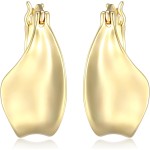 Amazon Essentials (Demi's Pick) Geformte Creolen für Damen – goldfarbener, feinversilberter, trendiger Schmuck Amazon Essentials (Demi's Pick) Geformte Creolen für Damen – goldfarbener, feinversilberter, trendiger Schmuck