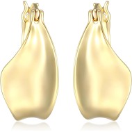 Amazon Essentials (Demi's Pick) Geformte Creolen für Damen – goldfarbener, feinversilberter, trendiger Schmuck