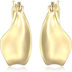 Amazon Essentials (Demi's Pick) Geformte Creolen für Damen – goldfarbener, feinversilberter, trendiger Schmuck Amazon Essentials (Demi's Pick) Geformte Creolen für Damen – goldfarbener, feinversilberter, trendiger Schmuck