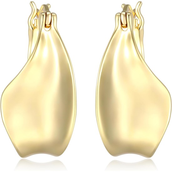 Amazon Essentials (Demi's Pick) Geformte Creolen für Damen – goldfarbener, feinversilberter, trendiger Schmuck Amazon Essentials (Demi's Pick) Geformte Creolen für Damen – goldfarbener, feinversilberter, trendiger Schmuck