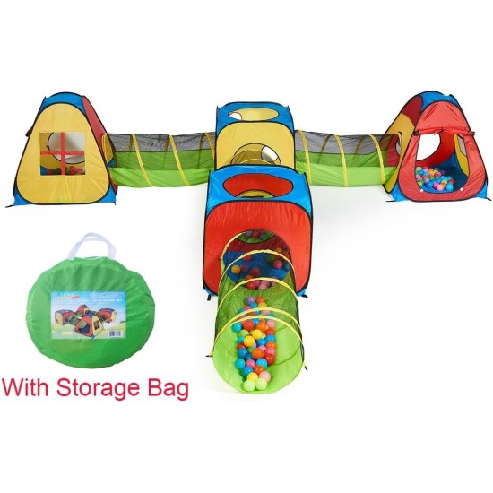 UTEX 8-in-1-Pop-Up-Kinderspielzelthaus mit 4 Tunneln, 4 Zelten für Jungen, Mädchen, Babys und Kleinkinder für den Innen- und Außenbereich