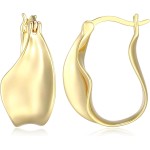 Amazon Essentials (Demi's Pick) Geformte Creolen für Damen – goldfarbener, feinversilberter, trendiger Schmuck Amazon Essentials (Demi's Pick) Geformte Creolen für Damen – goldfarbener, feinversilberter, trendiger Schmuck