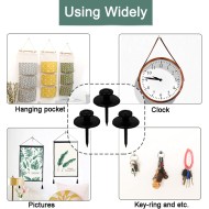 30 Stück Pinnnadeln, Bilderaufhänger, Wandhaken, doppelköpfige Reißzwecken für Wandbehänge, mieterfreundliche Dekoration, kleine Bilderrahmenaufhänger für Trockenbau, Korktafel, Zuhause, Büro, Fotodekorationen (schwarz)