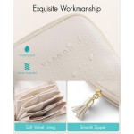 VLANDO Kleines Reise-Schmucketui, Brautjungfern-Geschenke, Schmuckbeutel mit Reißverschluss, Samt-Schmuck-Organizer, Aufbewahrungstasche für Armbänder, Ringe, Ohrringe, Cremeweiß VLANDO Kleines Reise-Schmucketui, Brautjungfern-Geschenke, Schmuckbeutel mit Reißverschluss, Samt-Schmuck-Organizer, Aufbewahrungstasche für Armbänder, Ringe, Ohrringe, Cremeweiß