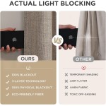 Joydeco Verdunkelungsvorhänge für Schlafzimmer – Naturleinen, 213 cm lang, 100 % lichtblockierend, 2 Bahnen-Set, Stangentasche und Laschen auf der Rückseite, Wohnzimmervorhänge, wärmeisolierte raumverdunkelnde Fenstervorhänge Joydeco Verdunkelungsvorhänge für Schlafzimmer – Naturleinen, 213 cm lang, 100 % lichtblockierend, 2 Bahnen-Set, Stangentasche und Laschen auf der Rückseite, Wohnzimmervorhänge, wärmeisolierte raumverdunkelnde Fenstervorhänge