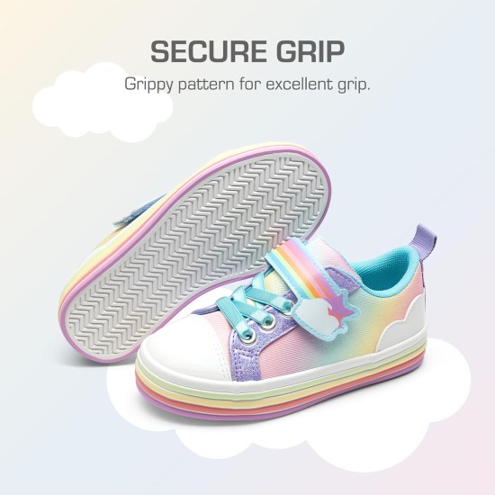 DREAM PAIRS Kleinkind-Mädchen-Schuhe, Regenbogen-Turnschuhe, lässige Schule, Gehschuhe, Klettverschluss-Schuhe für Kleinkinder/kleine Kinder DREAM PAIRS Kleinkind-Mädchen-Schuhe, Regenbogen-Turnschuhe, lässige Schule, Gehschuhe, Klettverschluss-Schuhe für Kleinkinder/kleine Kinder