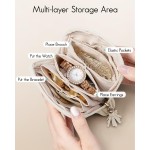 VLANDO Kleines Reise-Schmucketui, Brautjungfern-Geschenke, Schmuckbeutel mit Reißverschluss, Samt-Schmuck-Organizer, Aufbewahrungstasche für Armbänder, Ringe, Ohrringe, Cremeweiß VLANDO Kleines Reise-Schmucketui, Brautjungfern-Geschenke, Schmuckbeutel mit Reißverschluss, Samt-Schmuck-Organizer, Aufbewahrungstasche für Armbänder, Ringe, Ohrringe, Cremeweiß