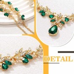 Sixexey Brautschmuck-Set für Hochzeit, Gold, Kristall, Strass, Halsschmuck, Abschlussball, Kostümschmuck, Halskette für Frauen