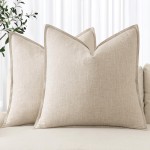 MIULEE dekorative Leinen-Kissenbezüge, 50,8 x 50,8 cm, natürliches Beige, Boho-Bauernhaus, neutrale Couch-Überwurfkissen für das Bett, 2er-Pack, Akzent moderne Kissenbezüge, Sofa, Wohnzimmer, Heimdekoration MIULEE dekorative Leinen-Kissenbezüge, 50,8 x 50,8 cm, natürliches Beige, Boho-Bauernhaus, neutrale Couch-Überwurfkissen für das Bett, 2er-Pack, Akzent moderne Kissenbezüge, Sofa, Wohnzimmer, Heimdekoration