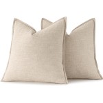 MIULEE dekorative Leinen-Kissenbezüge, 50,8 x 50,8 cm, natürliches Beige, Boho-Bauernhaus, neutrale Couch-Überwurfkissen für das Bett, 2er-Pack, Akzent moderne Kissenbezüge, Sofa, Wohnzimmer, Heimdekoration MIULEE dekorative Leinen-Kissenbezüge, 50,8 x 50,8 cm, natürliches Beige, Boho-Bauernhaus, neutrale Couch-Überwurfkissen für das Bett, 2er-Pack, Akzent moderne Kissenbezüge, Sofa, Wohnzimmer, Heimdekoration