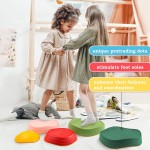 makarci Balance-Trittsteine ​​für Kinder, rutschfeste sensorische Spielzeuge für Kleinkinder im Freien oder drinnen, fördern motorische Fähigkeiten und Selbstvertrauen, Hindernisparcours-Koordinationsspielzeug für Kinder ab 3, 4, 5, 6 und 7 Jahren