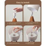 EDISHINE Stativ-Tischlampe, kleine süße Nachttischlampe mit leinenbeigem Lampenschirm, Nachttischlampe für Kinderzimmer, Schlafzimmer, Kinderzimmer, Wohnzimmer, hellbrauner Holzsockel, E26-Fassung, 14,2 Zoll