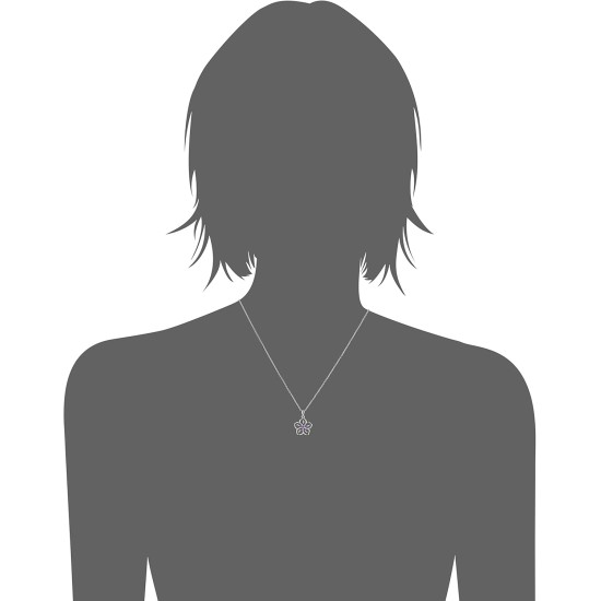 Amazon Collection Halskette mit Geburtsstein-Blumenanhänger aus echtem oder künstlichem Edelstein und Kette aus Sterlingsilber, 45,7 cm Amazon Collection Halskette mit Geburtsstein-Blumenanhänger aus echtem oder künstlichem Edelstein und Kette aus Sterlingsilber, 45,7 cm