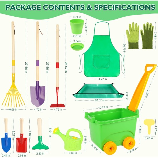 Gartenset für Kinder, Outdoor-Spielzeug mit Schubkarre und Gartenwerkzeugen, Gartenset für Kleinkinder mit Umtopfmatte, Handschuhen, Schürze, Gießkanne, Rollenspiel-Lernspielzeug für Kinder Jungen und Mädchen von 3–8 Jahren Gartenset für Kinder, Outdoor-Spielzeug mit Schubkarre und Gartenwerkzeugen, Gartenset für Kleinkinder mit Umtopfmatte, Handschuhen, Schürze, Gießkanne, Rollenspiel-Lernspielzeug für Kinder Jungen und Mädchen von 3–8 Jahren