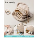 VLANDO Kleines Reise-Schmucketui, Brautjungfern-Geschenke, Schmuckbeutel mit Reißverschluss, Samt-Schmuck-Organizer, Aufbewahrungstasche für Armbänder, Ringe, Ohrringe, Cremeweiß VLANDO Kleines Reise-Schmucketui, Brautjungfern-Geschenke, Schmuckbeutel mit Reißverschluss, Samt-Schmuck-Organizer, Aufbewahrungstasche für Armbänder, Ringe, Ohrringe, Cremeweiß