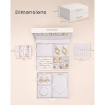 Lolalet 2-lagiger Schmuckkästchen-Organizer für Damen und Mädchen, Schmuck-Aufbewahrungsbox mit Schubladen für Halsketten, Ringe, Ohrringe, Armbanduhren, Geschenke für Galentines, Valentinstag, Freundin, Ehefrau – Beige Lolalet 2-lagiger Schmuckkästchen-Organizer für Damen und Mädchen, Schmuck-Aufbewahrungsbox mit Schubladen für Halsketten, Ringe, Ohrringe, Armbanduhren, Geschenke für Galentines, Valentinstag, Freundin, Ehefrau – Beige