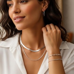 YEEZII 56-teiliges Goldschmuckset für Damen mit 5-teiliger mehrlagiger Halskette, 5-teiliger mehrlagiger Halskette, 12 Armbändern, 4 Creolen, 8 stapelbaren Ringen, 10 Haarnadeln und 12 Ohrsteckern. Schmuckset für Frauen