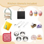 INFANS Matschküche, Outdoor-Spielküche mit Wasserhahn, Kreidetafel, Öfen, abnehmbare Spüle, Kochzubehör, Holz-Kinderküche, Spielset, Hinterhof-Gartenspielzeug, Geschenk für Jungen und Mädchen ab 3 Jahren INFANS Matschküche, Outdoor-Spielküche mit Wasserhahn, Kreidetafel, Öfen, abnehmbare Spüle, Kochzubehör, Holz-Kinderküche, Spielset, Hinterhof-Gartenspielzeug, Geschenk für Jungen und Mädchen ab 3 Jahren