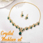 Sixexey Brautschmuck-Set für Hochzeit, Gold, Kristall, Strass, Halsschmuck, Abschlussball, Kostümschmuck, Halskette für Frauen