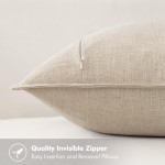 MIULEE dekorative Leinen-Kissenbezüge, 50,8 x 50,8 cm, natürliches Beige, Boho-Bauernhaus, neutrale Couch-Überwurfkissen für das Bett, 2er-Pack, Akzent moderne Kissenbezüge, Sofa, Wohnzimmer, Heimdekoration MIULEE dekorative Leinen-Kissenbezüge, 50,8 x 50,8 cm, natürliches Beige, Boho-Bauernhaus, neutrale Couch-Überwurfkissen für das Bett, 2er-Pack, Akzent moderne Kissenbezüge, Sofa, Wohnzimmer, Heimdekoration