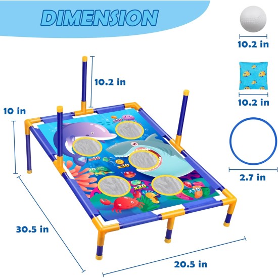 Tierisches Sitzsack-Wurfspiel, Spielzeug für den Außenbereich, Familienparty-Partyzubehör für Kinder, Geschenk für Jungen zum Geburtstag oder Weihnachten für Kleinkinder im Alter von 3 4 5 6 Jahren