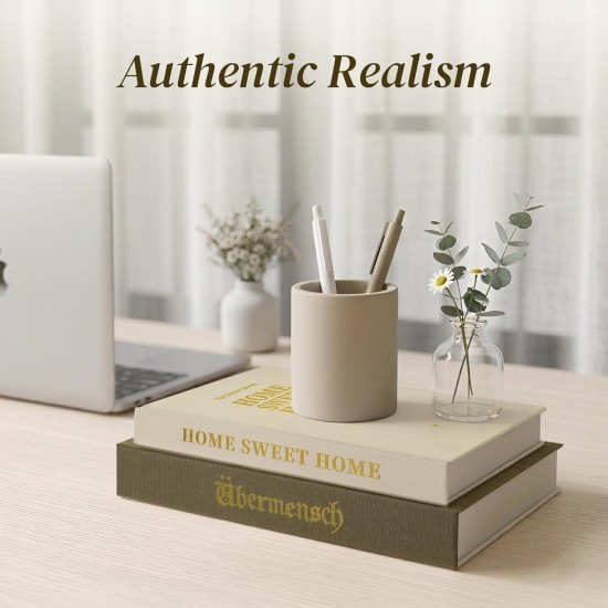 Dekorative Bücherboxen im 2er-Set – Kunstbücher mit Leinenstruktur und versteckter Aufbewahrung, Couchtisch-Dekoration, Bücher und Bücherregal-Akzent (Olivgrün und Elfenbein) Dekorative Bücherboxen im 2er-Set – Kunstbücher mit Leinenstruktur und versteckter Aufbewahrung, Couchtisch-Dekoration, Bücher und Bücherregal-Akzent (Olivgrün und Elfenbein)