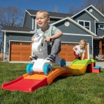 Step2 Einhorn-Auf- und -Ab-Achterbahn für Kinder, Rutschauto, Spielset für drinnen und draußen, aus robustem Kunststoff, maximales Gewicht 22,7 kg, für Kleinkinder von 2–5 Jahren, mehrfarbig