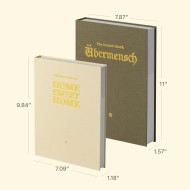 Dekorative Bücherboxen im 2er-Set – Kunstbücher mit Leinenstruktur und versteckter Aufbewahrung, Couchtisch-Dekoration, Bücher und Bücherregal-Akzent (Olivgrün und Elfenbein)