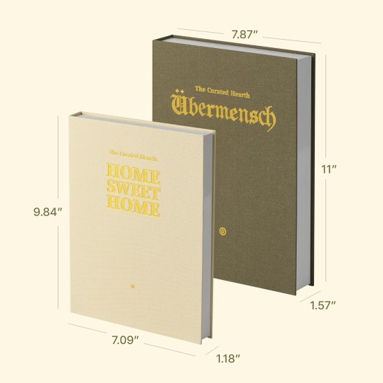 Dekorative Bücherboxen im 2er-Set – Kunstbücher mit Leinenstruktur und versteckter Aufbewahrung, Couchtisch-Dekoration, Bücher und Bücherregal-Akzent (Olivgrün und Elfenbein) Dekorative Bücherboxen im 2er-Set – Kunstbücher mit Leinenstruktur und versteckter Aufbewahrung, Couchtisch-Dekoration, Bücher und Bücherregal-Akzent (Olivgrün und Elfenbein)