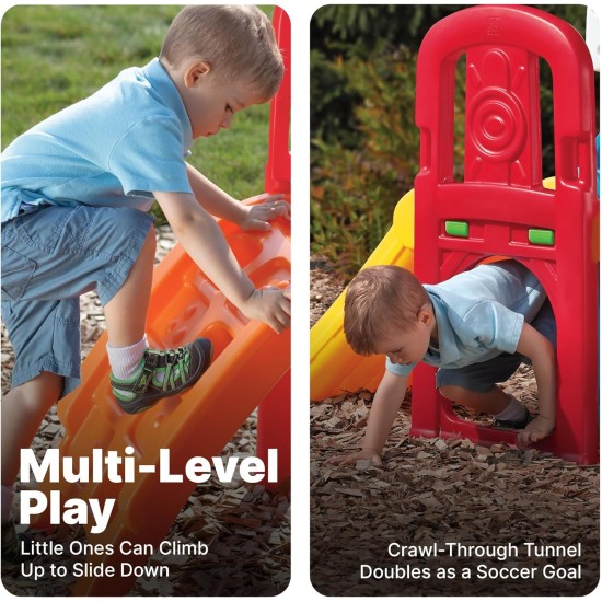 Step2 Game Time Sports Climber, Indoor-/Outdoor-Spielset für Kinder, Hinterhof-Spielplatzset, Rutsche, Kletterwand, Basketballkorb, Klettergerüst im Freien, für Kleinkinder von 2–6 Jahren Step2 Game Time Sports Climber, Indoor-/Outdoor-Spielset für Kinder, Hinterhof-Spielplatzset, Rutsche, Kletterwand, Basketballkorb, Klettergerüst im Freien, für Kleinkinder von 2–6 Jahren