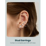 6 Paar Ohrstecker-Set, hypoallergene Zirkonia 316L-Ohrringe, Edelstahl-CZ-Ohrringe 3–8 mm (Stahlfarbe) 6 Paar Ohrstecker-Set, hypoallergene Zirkonia 316L-Ohrringe, Edelstahl-CZ-Ohrringe 3–8 mm (Stahlfarbe)