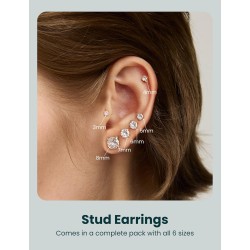 6 Paar Ohrstecker-Set, hypoallergene Zirkonia 316L-Ohrringe, Edelstahl-CZ-Ohrringe 3–8 mm (Stahlfarbe) 6 Paar Ohrstecker-Set, hypoallergene Zirkonia 316L-Ohrringe, Edelstahl-CZ-Ohrringe 3–8 mm (Stahlfarbe)