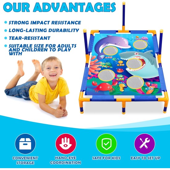 Tierisches Sitzsack-Wurfspiel, Spielzeug für den Außenbereich, Familienparty-Partyzubehör für Kinder, Geschenk für Jungen zum Geburtstag oder Weihnachten für Kleinkinder im Alter von 3 4 5 6 Jahren