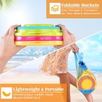 JOYIN Faltbares Strandeimer-Set – 3 Packungen zusammenklappbare Spielzeugeimer mit Schaufeln und Netzrucksack für Kinder, Kleinkinder, Partys, Campingausrüstung, Reisen, Angeln, Wassereimer (Rosa/Lila/Grün) JOYIN Faltbares Strandeimer-Set – 3 Packungen zusammenklappbare Spielzeugeimer mit Schaufeln und Netzrucksack für Kinder, Kleinkinder, Partys, Campingausrüstung, Reisen, Angeln, Wassereimer (Rosa/Lila/Grün)