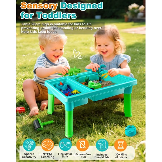 Sandkasten-Set, Sandtisch: Sandspielset, Behälter mit Deckel, Spielzeug für Kleinkinder, Dinosaurier-/Ozean-Formen-Sets, fördert die Kreativität und Erkundungsfähigkeiten – Geschenk für sensorische Aktivitäten im Innen- und Außenbereich für kleine Kinder Sandkasten-Set, Sandtisch: Sandspielset, Behälter mit Deckel, Spielzeug für Kleinkinder, Dinosaurier-/Ozean-Formen-Sets, fördert die Kreativität und Erkundungsfähigkeiten – Geschenk für sensorische Aktivitäten im Innen- und Außenbereich für kleine Kinder