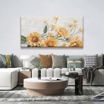 Suconvng Wandkunst für Wohnzimmer, Sonnenblumen-Wandkunst, moderne Leinwandkunst, Wanddekoration, Heimwanddekoration, geeignete Bilder für Schlafzimmer, Wohnung, Büro, kann aufgehängt werden, 61 x 121,9 cm Suconvng Wandkunst für Wohnzimmer, Sonnenblumen-Wandkunst, moderne Leinwandkunst, Wanddekoration, Heimwanddekoration, geeignete Bilder für Schlafzimmer, Wohnung, Büro, kann aufgehängt werden, 61 x 121,9 cm