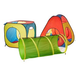 UTEX 8-in-1-Pop-Up-Kinderspielzelthaus mit 4 Tunneln, 4 Zelten für Jungen, Mädchen, Babys und Kleinkinder für den Innen- und Außenbereich