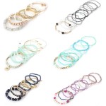 LOYALLOOK 6 Sets böhmische stapelbare Perlenarmbänder für Damen, dehnbar, böhmischer Stil, dehnbar, mehrschichtig, Boho-Armband-Set LOYALLOOK 6 Sets böhmische stapelbare Perlenarmbänder für Damen, dehnbar, böhmischer Stil, dehnbar, mehrschichtig, Boho-Armband-Set