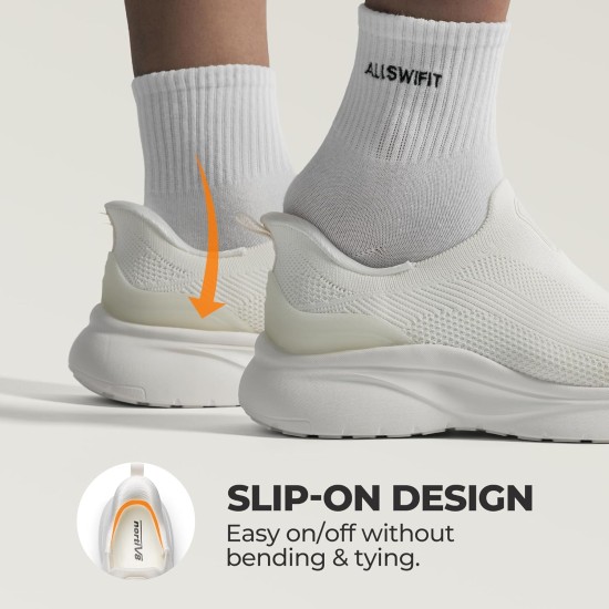 NORTIV 8 Damen-Slipper-Wanderschuhe, freihändig, rutschfest, leicht, Fitnessstudio, Workout, lässig, bequem, atmungsaktiv, Laufen, Tennis, SwiftSleek Fashion Sneakers