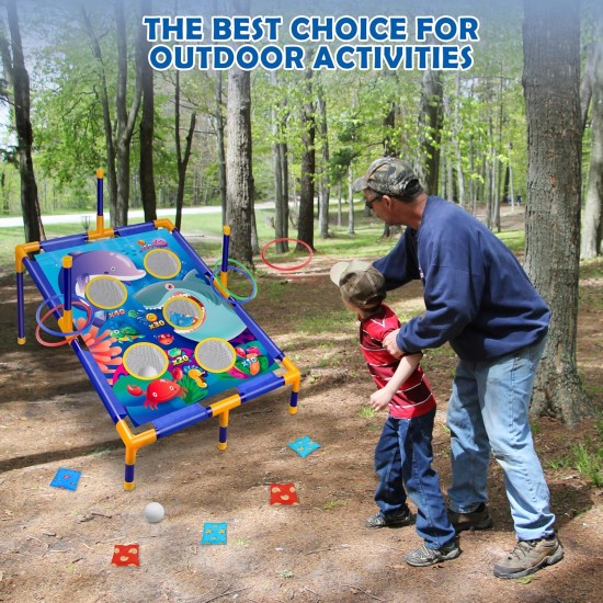 Tierisches Sitzsack-Wurfspiel, Spielzeug für den Außenbereich, Familienparty-Partyzubehör für Kinder, Geschenk für Jungen zum Geburtstag oder Weihnachten für Kleinkinder im Alter von 3 4 5 6 Jahren