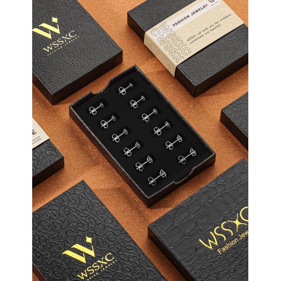 6 Paar Ohrstecker-Set, hypoallergene Zirkonia 316L-Ohrringe, Edelstahl-CZ-Ohrringe 3–8 mm (Stahlfarbe) 6 Paar Ohrstecker-Set, hypoallergene Zirkonia 316L-Ohrringe, Edelstahl-CZ-Ohrringe 3–8 mm (Stahlfarbe)