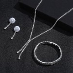 NEWITIN 15-teiliges Silber-Schmuckset für Damen, Abschlussball, Kostüm, Juwelen, Strass-Kristall-Halsketten, Tennis-Armbänder, Ringe, Ohrringe, Brautschmuck, Hochzeit, Schmuck-Sets für Bräute, Brautjungfern NEWITIN 15-teiliges Silber-Schmuckset für Damen, Abschlussball, Kostüm, Juwelen, Strass-Kristall-Halsketten, Tennis-Armbänder, Ringe, Ohrringe, Brautschmuck, Hochzeit, Schmuck-Sets für Bräute, Brautjungfern